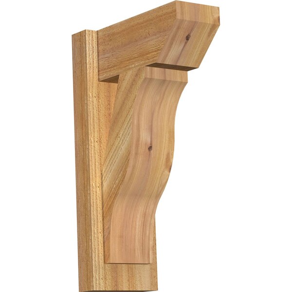 Ekena Millwork Funston Slat Rough Sawn Outlooker, Western Red Cedar, 6"W x 12"D x 20"H OUT06X12X20FST06RWR - main